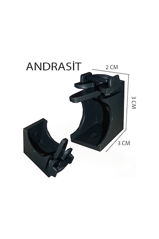 Perdemix Dekoratif Ray Montaj Aparatı Kısa Ayak 3 CM 6 Adet Antrasit Perdemix Dekoratif Ray Montaj Aparatı Kısa Ayak 3 CM 6 Adet Antrasit