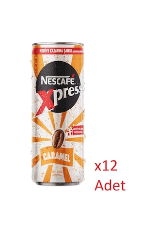 Nescafe Xpress Caramel Kahve Aromalı Sütlü İçecek 12 x 250 ML