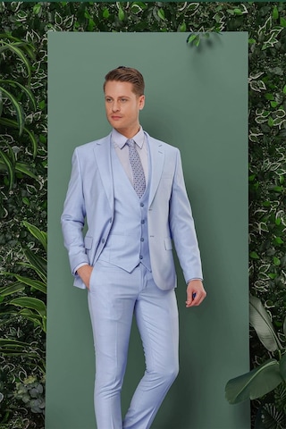 Efor Tk 871 Slim Fit Mavi Klasik Takım Elbise Mavi