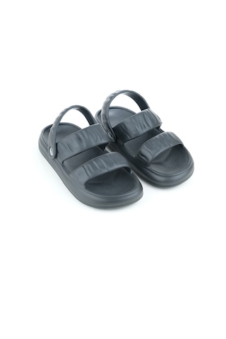 Gezer Yazlık Islak Zemine Uygun Ev Banyo Bahçe Kadın Sandalet Terlik Siyah