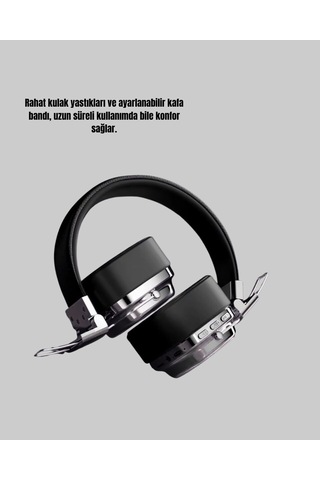 Northcity Kablosuz Bluetooth Kulak Üstü Kulaklık - Kristal Ses Kalitesi Ve Ergonomik Tasarım