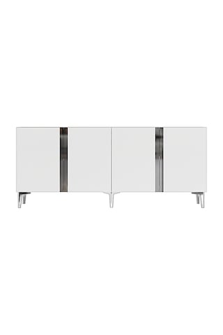 Ka1898bs - Anka Konsol, Tv Stand, Tv Sehpası Ve Tv Ünitesi Beyaz - Sılver 180cm Beyaz - Silver