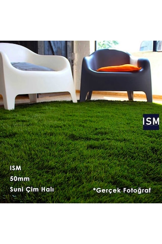 Ism - Suni Yapay Çim Halı - 50Mm Çim Saha Kalitesi - Yeşil