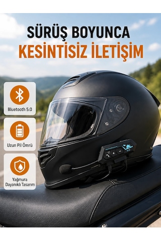 Bay Motosiklet Kask Kulaklığı Bluetooth 5.0 Gürültü Önleme Ve Hızlı Bağlantı Yeni Nesil Najmaddin 45357474