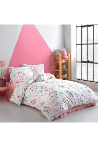 Coté Blanc Unicorn %100 Pamuk Tek Kişilik Nevresim Takımı