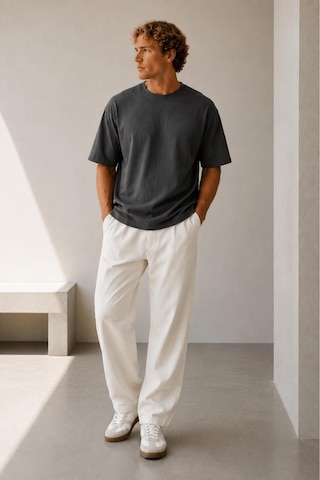 Alexandergardi Oversize Bisiklet Yaka T-shirt Antrasit