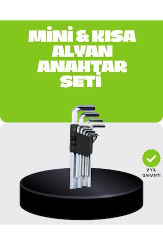 9 Parça Alyan Anahtar Seti Bisiklet Mobilya Ve Otomotiv Uyumlu