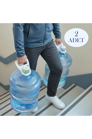2 Adet Damacana Taşıyıcı - Damacana Tutacağı Damacana Taşıma Aparatı Beyaz
