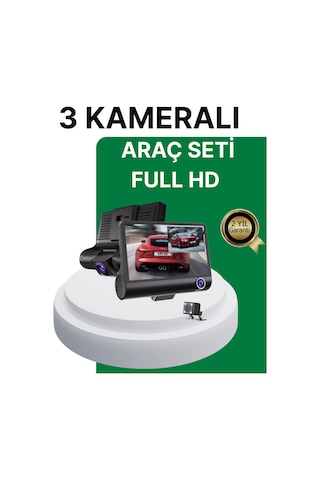 Gece Görüşü Destekli, 1080p Full Hd Çözünürlüklü Araç İçi Kamera
