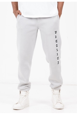 Jahr Marc Baskılı Oversize Gri Erkek Eşofman Altı Gri