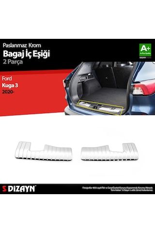 S-Dizayn  Ford Kuga 3 Krom Bagaj İç Eşiği 2 Prç. 2020 Üzeri