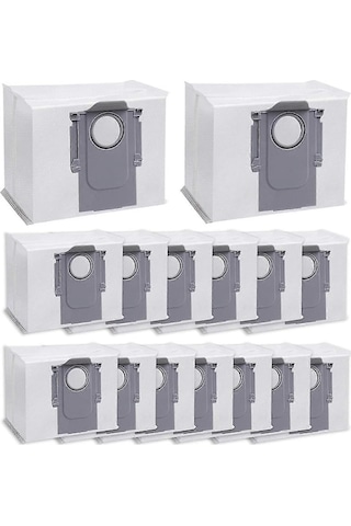 S8+/ S8 Pro Ultra / S7 Maxv Ultra / S7 Pro Ultra / + / Max+ / Q5+ Elektrikli Süpürge İçin 15 Adet Elektrikli Süpürge Torbası Db Yc