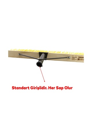 İnşaat Moloz Yaprak Süpürme Toplama Park Bahçe Dış Mekan Temizleme Ahşap Fırça 50 Cm