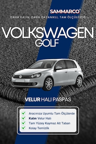 Volkswagen Golf 6 2013 Halı Paspas Velur Paspas Kumaş Paspas Oto Paspas