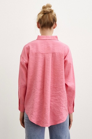 Never More Basic Modal Gömlek Pembe Pembe