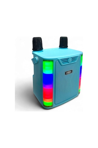 Rose Sp-614 Taşınabilir Şarjlı Bluetooth Karaoke Mikrofon Ve Hoparlör Seti - Mavi