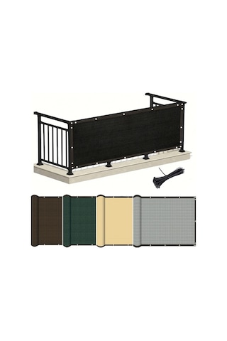 Elmpaly 39.37x78.74 İnç Gri Ağır Hizmet Gizlilik Çiti Rüzgar Geçirmez Toz Önleyici Teras Balkon Havuz