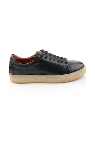 Bambi Siyah Hakiki Deri Erkek Sneaker E01396009903