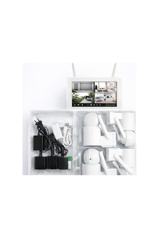 Onmi Dsm600 4 Kanal Nvr + 3mp 4 Kamera Full Color Mik. + 10" Lcd Wifi Set 11-03-01