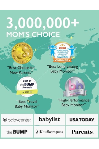 Momcozy 5" 1080p Hd Bebek Kameralı Monitör, 360 Görüş Açısı, Gece Görüşü, Vox Modu, 5000mah Kamera Sistemi