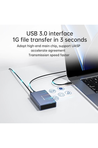 Acasis EC7252 2x2.5 HDD Uyumu 4 RAID Mod 5Gbps Type-C Disk Box