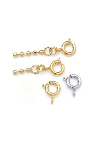 Elmpaly 10 Adet Altın Renk Yuvarlak Spring Halka Kulp Takı Yapımı İçin Dayanıklı Kolye Bileklik Bağlantı Kelepçesi Diğer