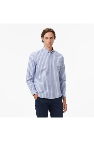 Nautica Classic Fit Erkek Çizgili Gömlek W57405t Lacivert