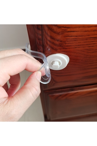 Hangfox Çocuk Güvenliği Kilitleri - Çekmece Buzdolabı Kilitleri, Bebeği Korumak, Abs+pvc Malzeme, 2 Adet, Şeffaf Çok Renkli