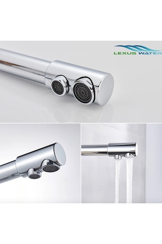 Lexsa Water Su Arıtma Cihazı 3 Yollu Musluk-Arıtmalı Çıkışlı Eviye Bataryası