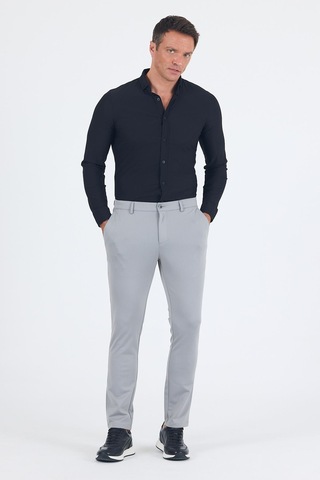 İmza Gri Yandan Cepli Casual Slim Fit Pantolon 1003250163 Gri