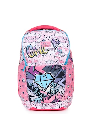 Stilini Konuştur: Grafiti Desenli Enerjik Sırt Çantası - Pembe Pembe