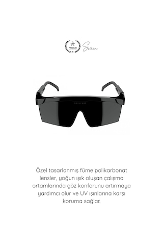 Koruyucugözlük Koruyucu Kaynak Gözlüğü Füme Polikarbonat Uv Korumalı İş Güvenliği Gözlüğü Darbe Day