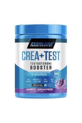 Everload Nutrition Crea+test Creatine Zinc Daa D3 Test Booster 300g