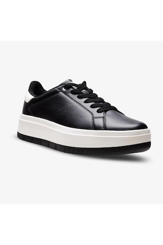 Lescon Loyal 36-40 Siyah Beyaz Casual Anatomik Günlük Spor Ayakkabısı Siyah