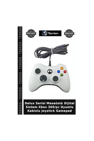 Delux Serisi Masaüstü Dijital Sistem Xbox 360/pc Uyumlu Kablolu Joystick Gamepad