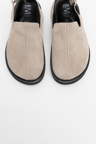 Luvishoes Luvi Shoes Laby Bej Süet Hakiki Deri Kadın Sandalet Süet Bej