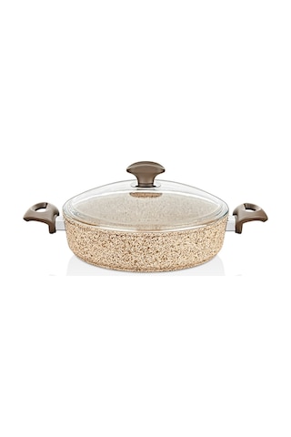 Falez Creamy Granit 32 Cm Karnıyarık Tenceresi - Cre 3066 Krem