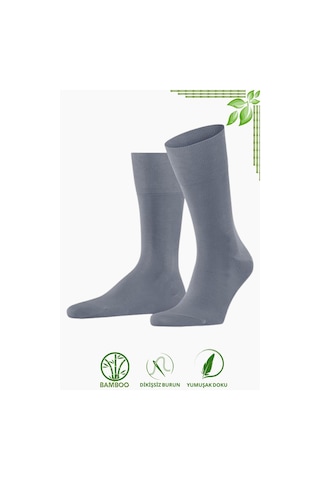 Kral Socks Bambu Erkek Soket Uzun Klasik Yazlık Dikişsiz 3'lü Set Çorap Çok Renkli