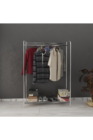Armin Çiftli Krom New Konfeksiyon Askısı Butik Elbise Askısı Büyük Boy Krom