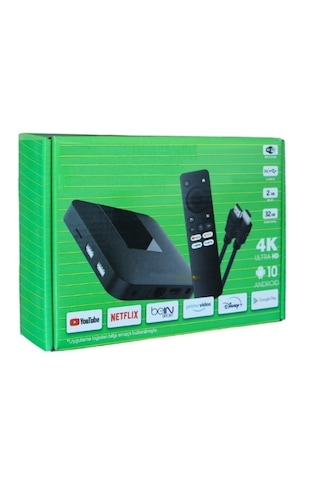 Android 10 Tv Box 2gb/32gb İnat Tv Yüklenerek Gönderilir