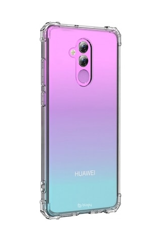 Blogy Mate 20 Lite İle Uyumlu Crystal Fit Kılıf Crystal Clear
