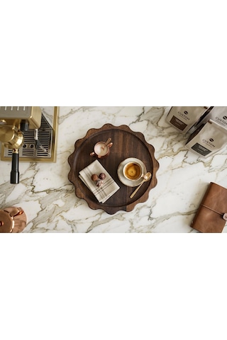 Fam Wood Art Büyük Boy Ahşap Sunumluk Ve Supla %100 Çam Kahverengi