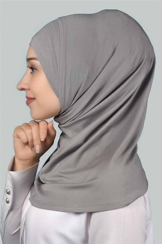 Altobeh Hazır Türban Pratik Eşarp Tesettür Hijab - Namaz Örtüsü - Gri