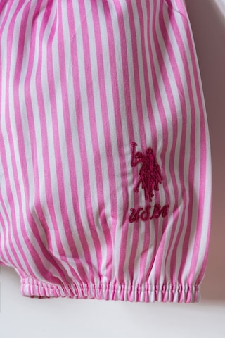 U.s. Polo Assn. Kız Bebek Pembe Şort Takım Usb3012-c-v1 Pembe