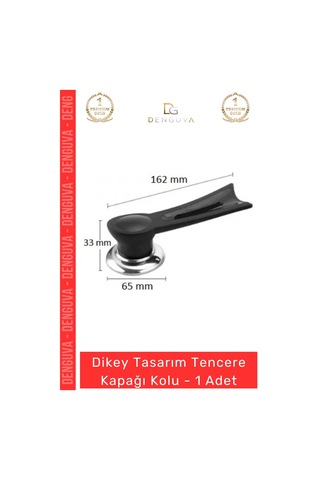 Kapaktutacağı Ergonomik Isıya Dayanıklı Siyah Mutfak Yedek Parça Dikey Tasarım Tencere Kapağı Kolu Çok Renkli