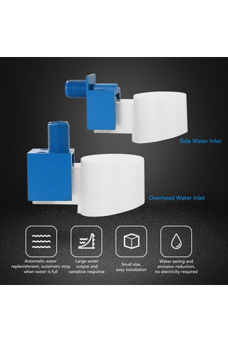 Maiyame Abs Su Seviyesi Kontrol Valfi, Otomatik Yuvarlak Taç İle Su Doldurma/durdurma, G1/2 Dış Roset, Gerekli Her Su Tankı İçin Uygun