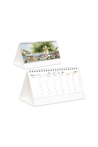 2026 Gravürler Piramit Masa Takvimi Masaüstü Takvim 21 x 17 CM