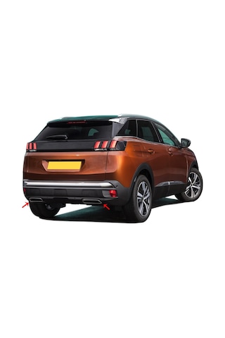 Peugeot 3008 2016 Sonrası Egzos Çıkış Krom 2 Prç. P.çelik