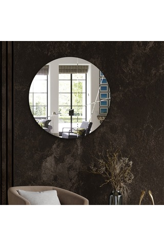 Ayna | Düz Ayna | Tasarım Kanallı | Çap60Cm