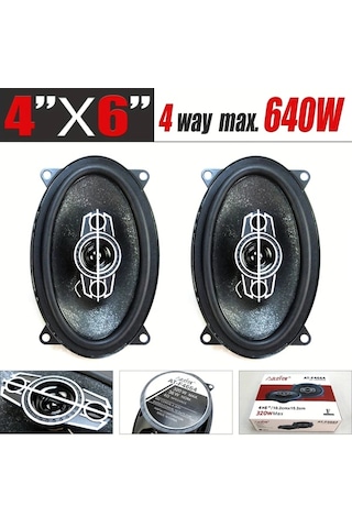 Xuweiwei At-f4664 2 Adet 4x6 Inç 640w Yüksek Güçlü Otomobil Hıfı Koaksiyel Hoparlörler